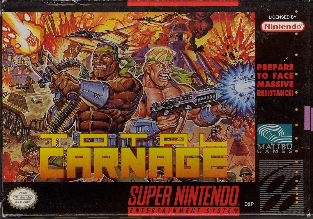 Total Carnage box art for Super Nintendo